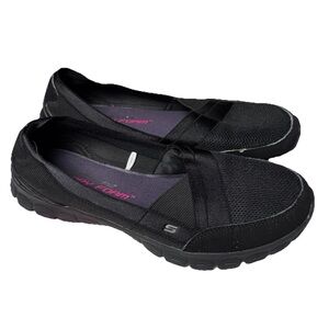 Skechers Womens Size 8.5 Black Comfort Walking Shoes EZ Flex 3 Mesh Sneakers